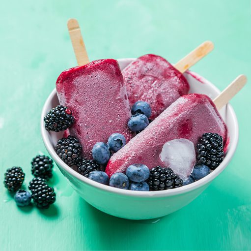 berry colored popsicles